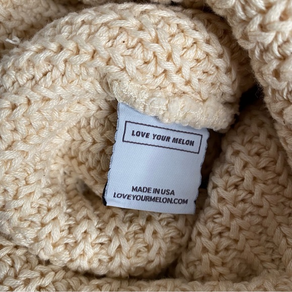 Love Your Melon Neutral Knit Pom Beanie - Picture 6 of 8